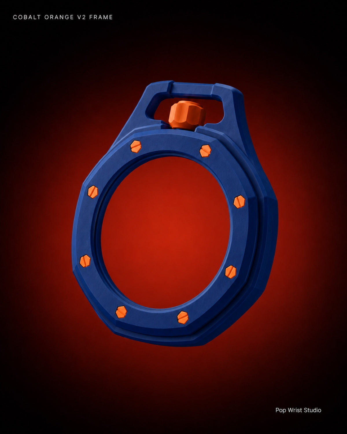 Cradle Adapter V1 — Cobalt Orange — frame technical