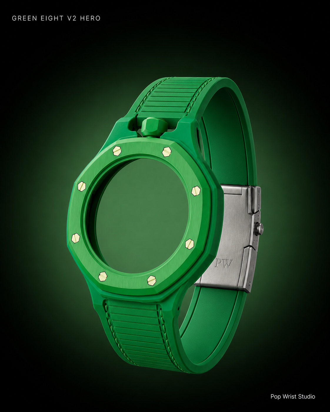Cradle Adapter V1 — Green Eight — front hero